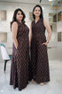 BROWN JAIPURI JUMPSUIT