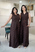BROWN JAIPURI JUMPSUIT