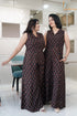 BROWN JAIPURI JUMPSUIT