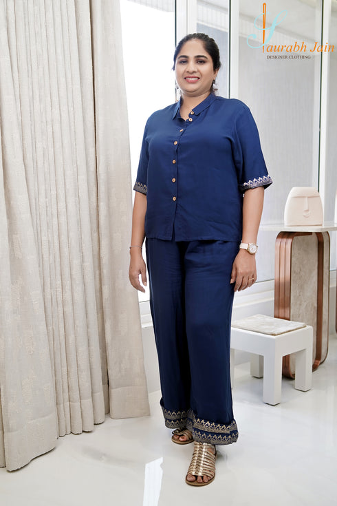 Designer Blue Women Coord Set