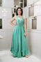 Designer Light Blue Embrodery Long Dress