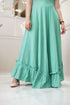 Designer Light Blue Embrodery Long Dress, Bottom View
