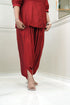Designer Maroon Women Dhoti Set , Bottom View