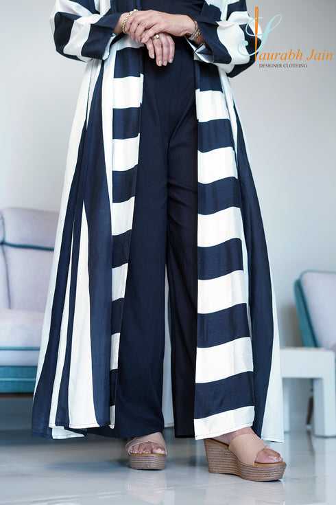 BLACK/WHITE JACKET SET