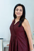 Maroon Kurta/Pant Women Dress ,Close Side View
