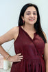 Maroon Kurta/Pant Women Dress ,Close Front View