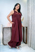 Maroon Kurta/Pant Women Dress ,Side Full View