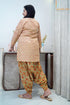 Designer Yellow Jaipuri Women Dhoti Set, Back View