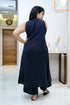 Designer Navy Blue Women Kurta/Pant , Back View