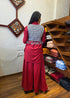 MAROON KOTI PATHANI SET