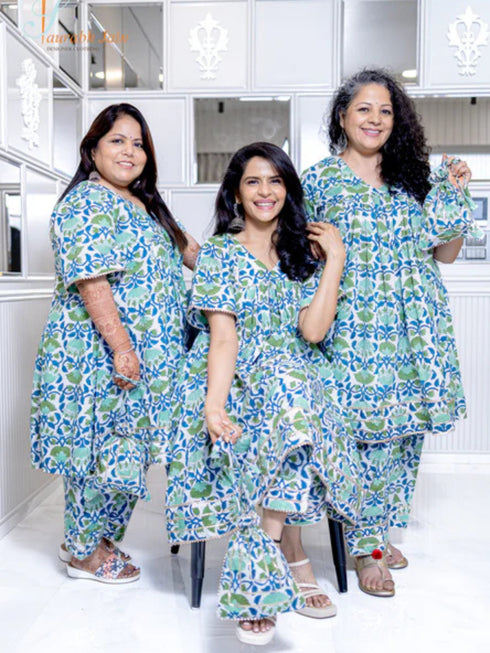 FLORAL SALWAR SUIT WITH POTLI