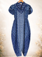 Indigo Tulip-Sleeve Jumpsuit