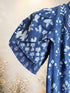Indigo Tulip-Sleeve Jumpsuit
