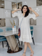 OFF WHITE BOHO DRESS WITH SLING BAG