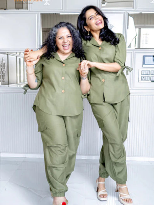 OLIVE GREEN CO-ORD SET