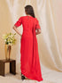 RED DRAPE SAREE
