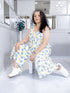WHITE DUNGAREE JUMPSUIT
