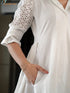 WHITE HAKOBA DRESS