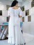 WHITE KALI PANT/KURTI SET