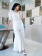 WHITE KALI PANT/KURTI SET