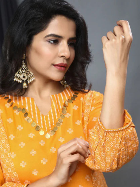 YELLOW COIN DRESS