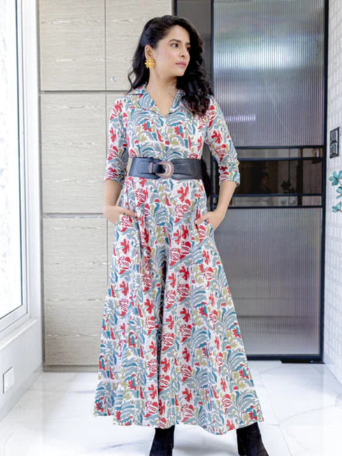 FLORAL JAIPURI JUMPSUIT