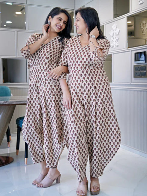 BEIGE JAIPURI JUMPSUIT