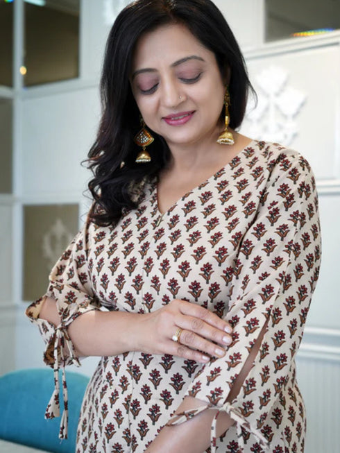 BEIGE JAIPURI JUMPSUIT