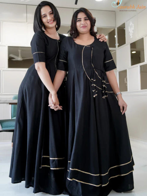BLACK A LINE DRESS