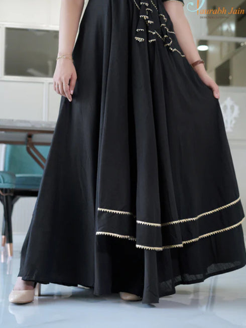 BLACK A LINE DRESS