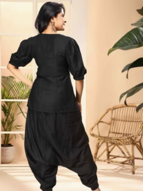 BLACK DHOTI/TOP