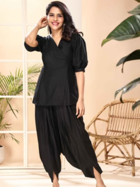 BLACK DHOTI/TOP