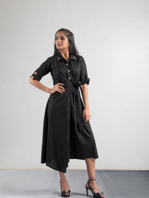 BLACK KNOT DRESS