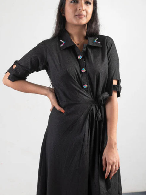 BLACK KNOT DRESS