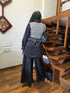 BLACK KOTI PATHANI SET