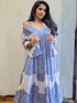 WHITE BLUE SHIRT DRESS