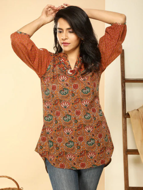 BROWN COTTON TOP