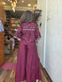 MAROON AFGAN EMBROIDERY CO-ORD SET