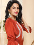BROWN KURTA/PANT WITH POTLI