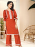 BROWN KURTA/PANT WITH POTLI