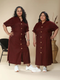 Elegant Maroon Cotton Linen Dress for Women Effortless Style for Every Occasion