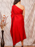 Elegant Red One-Shoulder Evening Dress