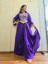 Royal Purple Embroidered Dhoti Kurta Set