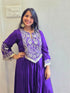 Royal Purple Embroidered Dhoti Kurta Set