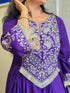 Royal Purple Embroidered Dhoti Kurta Set