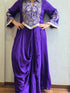 Royal Purple Embroidered Dhoti Kurta Set