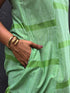 Lime Green Printed Shrug With Shirt