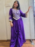 Royal Purple Embroidered Dhoti Kurta Set
