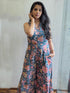 GREEN FLORAL COTTON JUMPSUIT