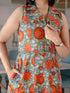 ORANGE JAIPURI JUMPSUIT